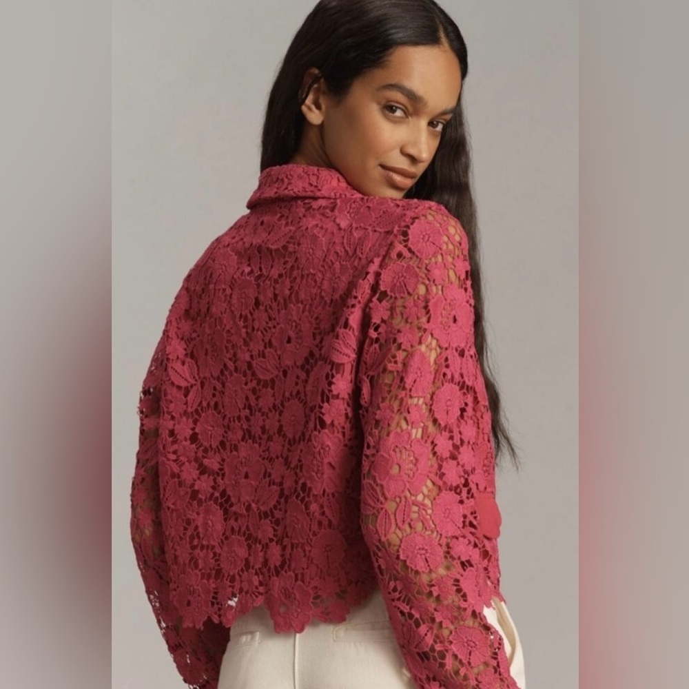 Anthropologie Dolan Lady Lace Blazer, size medium. - Picture 2 of 11